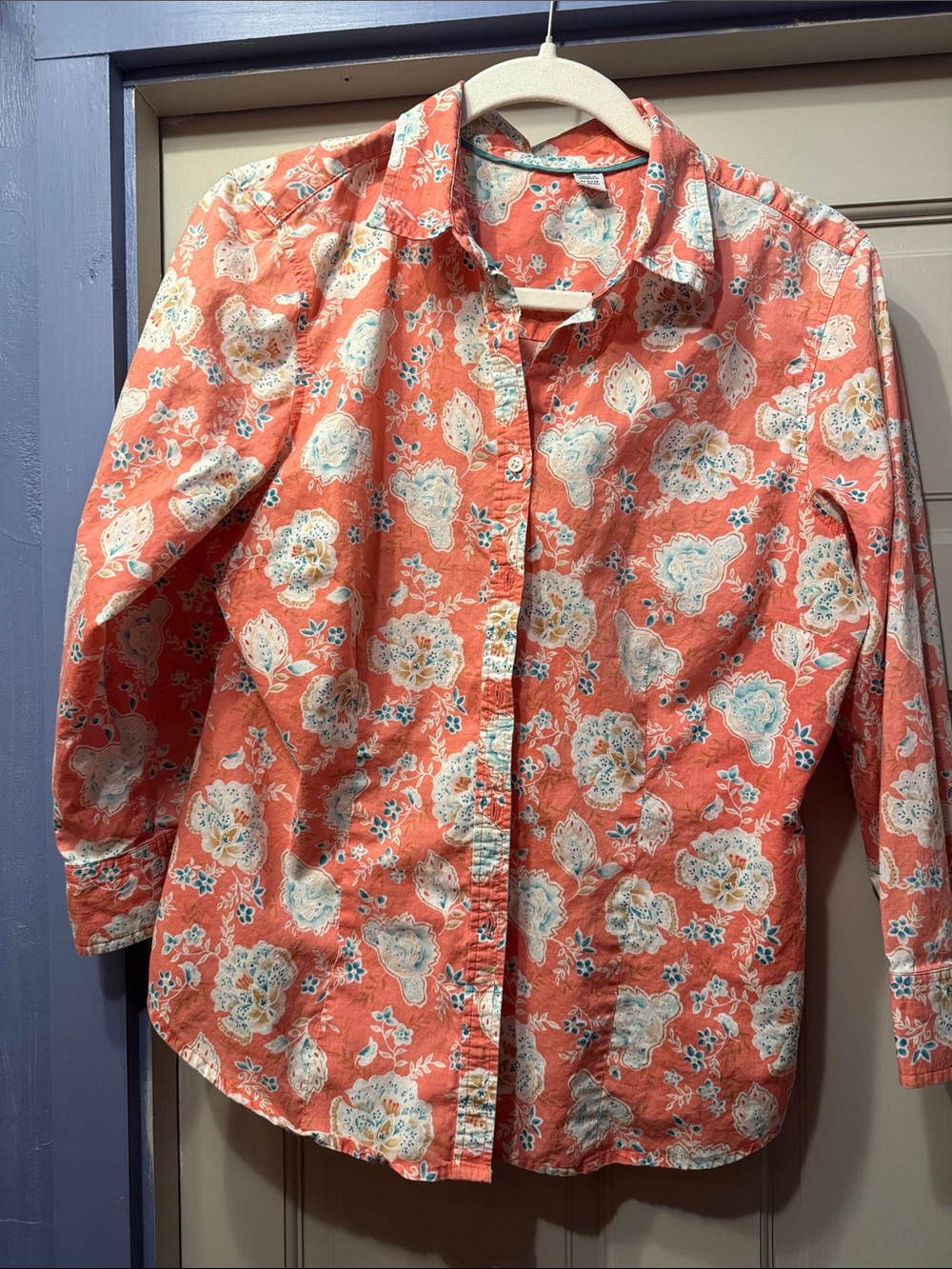 Izod Coral Floral Button-Down Shirt